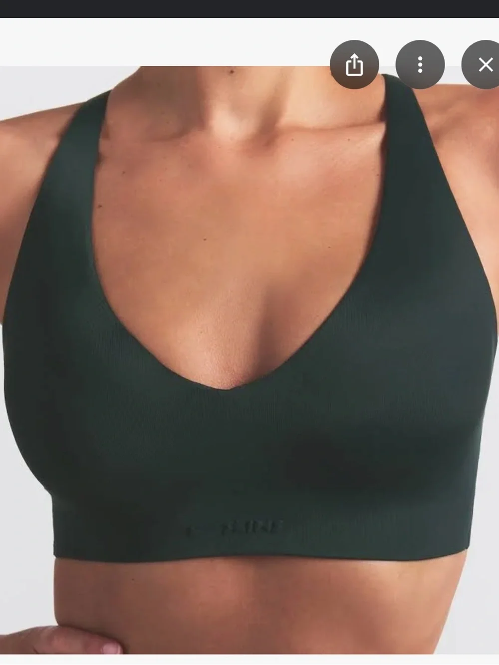 NikeSKIMS Shine V Neck Bra - Dark Teal
